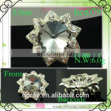 2.5cm glass rhinestone button,crystal glass button