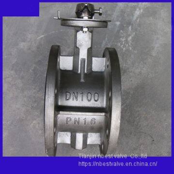 PN16 Pressure Standard SS316 Butterfly Valve DN100 With SS304 Lever photo-2