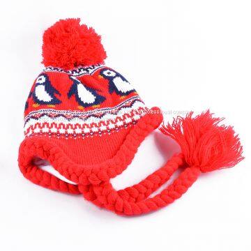 Wholesale Flat Embroidery Custom Knit Acrylic Beanie photo-2