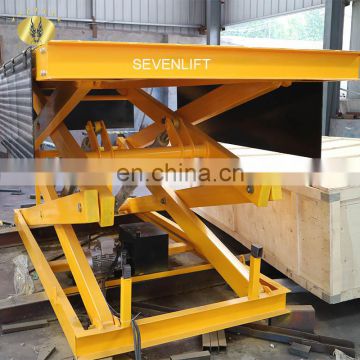 7LSJG Shandong SevenLift micro hydraulic two upright scissor lift in-ground 3.5t