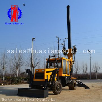 13.5m wheeled rotary pile drilling rig from HuaxiaMaster direct supply/fast speed construction pile driver