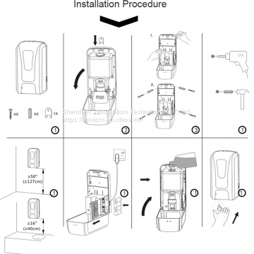 Wall Mounted Hand Sanitizer Dispenser/non Contact Gel Soap Dispenser /1000ml photo-5