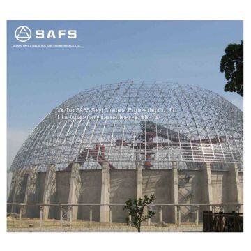 China Manufacture Dome Steel Structure Space Frame Construction Coal Storage Shed Design
