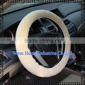 Soft High Quality Genuine Sheepskin Car Steering Wheel Cover                        
                                                Quality Choice