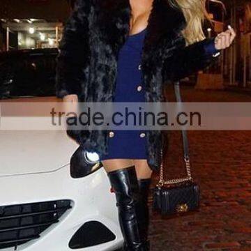 Summer Dress 2016 New Fashion Women Navy Long Sleeve V Neck Evening Bandage Dress Bandage Bodycon Women Wearing photo-3