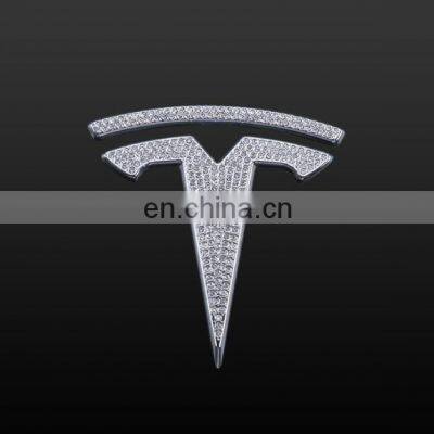 Car Sticker Badge Decals For Tesla Model 3/S Rear Trunk Emblem Car Crystal Diamond Decal Decorative Accessories photo-5