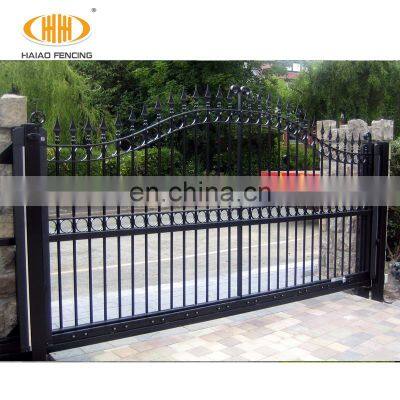 Beautiful customized powder coated modern iron gate designs, iron main gate designs