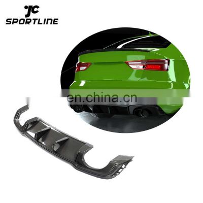 Carbon Fiber RS3 Car Rear Diffuser for Audi RS3 Base Sedan 4-Door 2017-2019