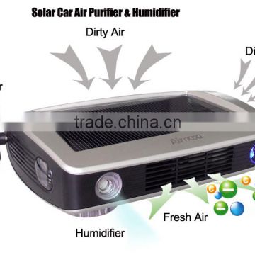 Air 166 Solar PV Panel Car Air Purifier and Air Humidifier with Multi-filtration System