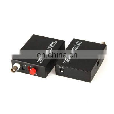 1 Pair Single Mode Single Fiber Desktop 1 Channel Analog Fiber Optic Video Converter