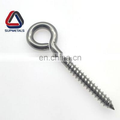 High Quality 316 SS Lag Screw Eye, wood screw