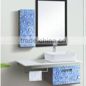 Bathroom stainless steel mirror cabinet with light