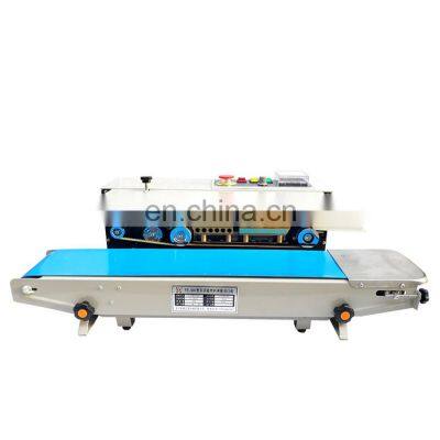 FR900 horizontal heat plastic bag pouch sealer automatic continuous sealing machine