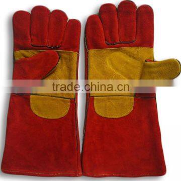 AB grade cow split leather custom welding gloves for man