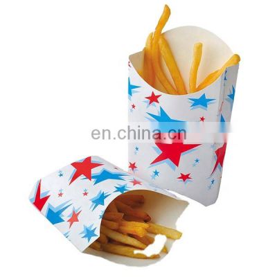 Sunkea Custom printed hot chip cup Folding paper french fries box