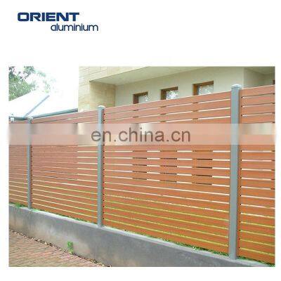 Aluminium Composite Easy Installation Waterproof UV Resistant Outdoor Garden Wood Fencing Panels