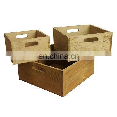 Wholesale handmade large wood crate wooden box