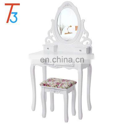 Mini Girl Furniture Design Mirror Child Wood Mirrored Dressing Table