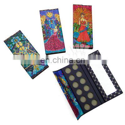 Special design Buddhism golden light the wallet shape empty eyeshadow eyeshadow palette packaging