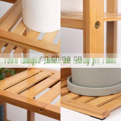Bamboo Plant Stand Rack Indoor & Outdoor Plant Stand 6 Tier 7 Potted Multiple Flower Planter Pot Holder Shelf Rack Display photo-2