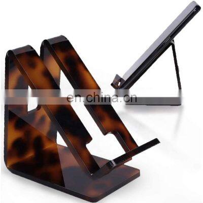 Leopard Pattern Acrylic Cell Phone Stands Desk Phone Holder for Office, Home