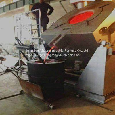 Dumping waste aluminum melting furnace Small aluminum ingot melting and holding furnace