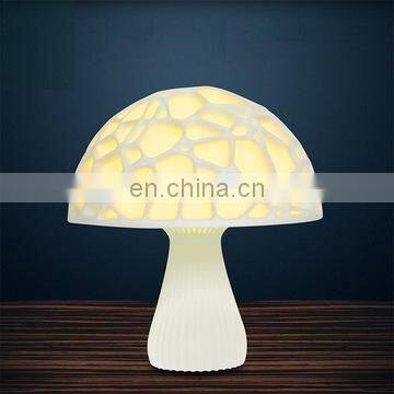 3D Mushroom Night Light Touch Control 2 Colours LED Table Light USB Rechargeable Table Lamp