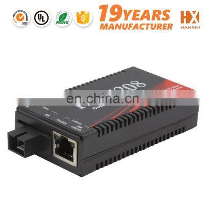 Industrial 100/1000Mb FTTH Gpon Singlemode RJ45 SFP Mini Fiber Optic Media Converter photo-2