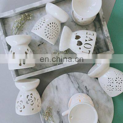 Ceramic Tealight Candle Holder Essential Oil Incense Aroma Diffuser Furnace Aroma Essential Oil Burner Wax Melt Burner photo-2