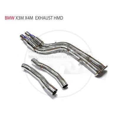 HMD Exhaust Manifold Downpipe for BMW X3M X4M Car Accessories With Catalytic converter Header Catless whatsapp008618023549615