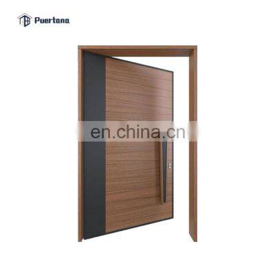 Outdoor Heavy Duty Design Wood Entrance Entry / Interior Pivot Door photo-4