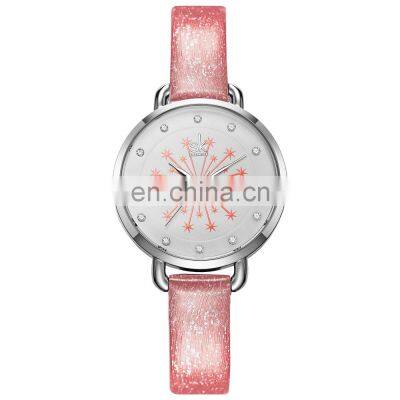 SHENGKE Lovely Ladies Watch Dazzling Index Fireworks Watch K8031L-OEM Custom Logo Watch Woman