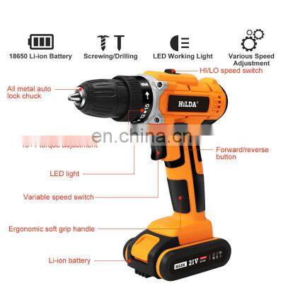 Wholesale Mini Power Hammer Drills Tools 21V Electric Hand Electric Impact Wrench Drill for Construction Drilling Machines