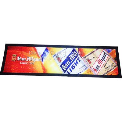 custom brand printing nitrile rubber promotion gift bar runner bar mat beer bar counter mat beer drinks beverage bar runner