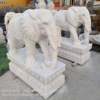 Sunset Red Stone Carving Elephant Auspicious Elephant Stone Carving Door Decoration Stone Carving Animal Carving Manufacturer photo-4