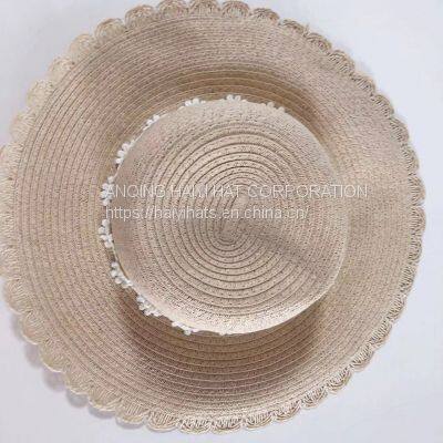 Summer Women's Sweet and Fresh Lace Straw Hat Korean Version Versatile Sunscreen Casual Hat photo-3