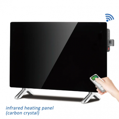 Carbon crystal far infrared tempered glass panel heater with wifi