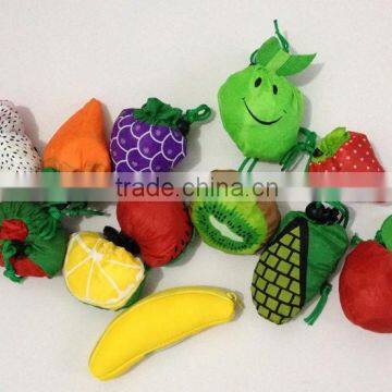 fruit design foldable shopping bags, fruit tote bags for shopping