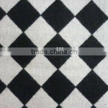 Rhombic Plaid Wool Fabric