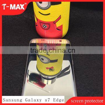 3D Surface Mirror Glass Curved For samsung galaxy S7 Edge screen protector,2.5D round edge tempered glass screen protector
