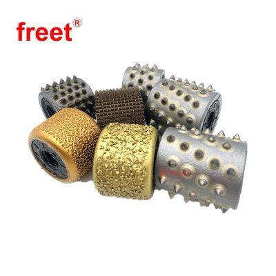 Premium Quality Stone Diamond Grinding Bush Hammer Rollers for Litchi Effect