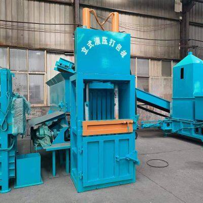 Vertical Hydraulic Wood Baling Press Semi-Automatic Baler for Waste Clothes Film Bottles Pouches Cases Cans Barrels Easy Operate photo-6