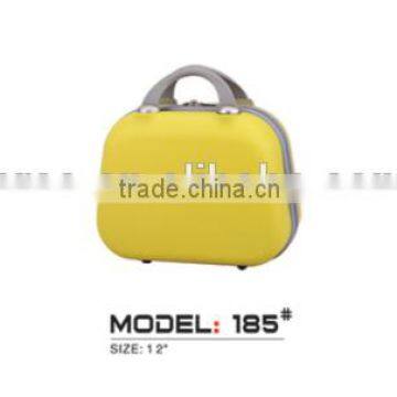 modern fashion convenient small size colorful abs cosmetic bag luggage set yellow cosmetic case wholesale