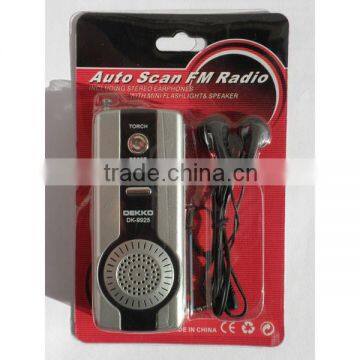 Fashion fm auto scan radio with lightpocket radio radio fm mini fm auto scan radio