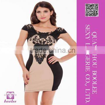New arrival wholesale sexy clubwear short-sleeved package hip skirt