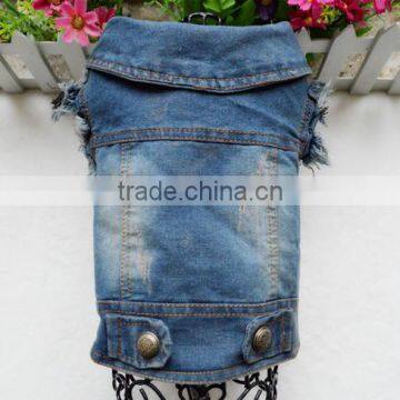 Retro-scratched Grain Cowboy Dog Clothes Small Spring/summer/autumn Teddy Bear Vest Pet Clothing photo-4