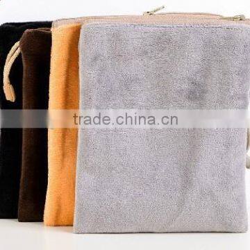 Hight Quality Custom velvet bag flock pouch Wholesale cloth pouch satin pouch B272