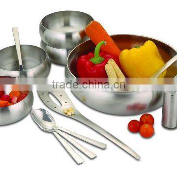 STAINLESS STEEL SALAD SET