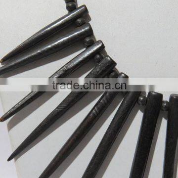 Bone Spike Carved Tribal Necklace Gypsies Jewelry Mexican Beads photo-4