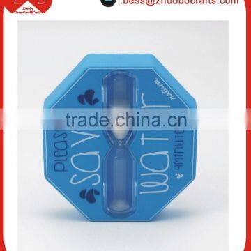 Sanitary octagonal disk 4 minutes plastic hourglass